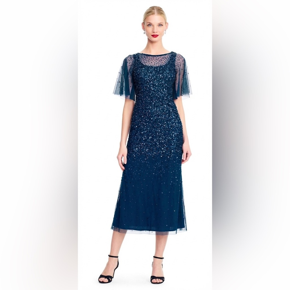 Adrianna Papell Midi Dress Gown Size 6 EUC